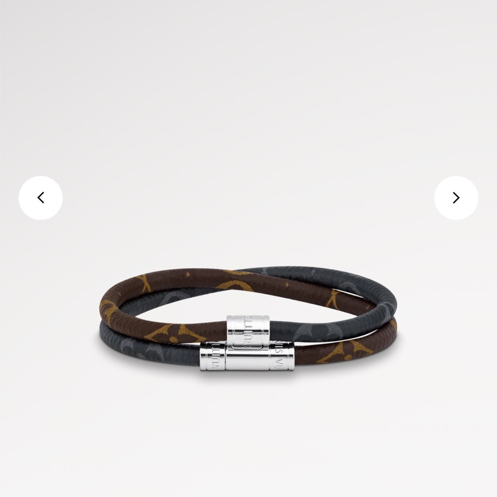 Louis Vuitton Keep it Double Leather Bracelet (Mens)